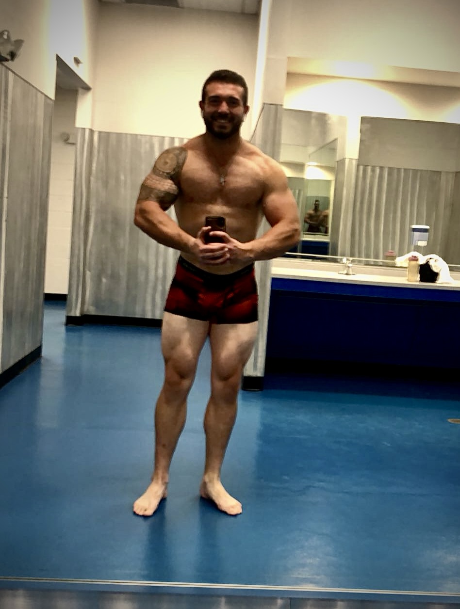 Dalton Johnson in the gym